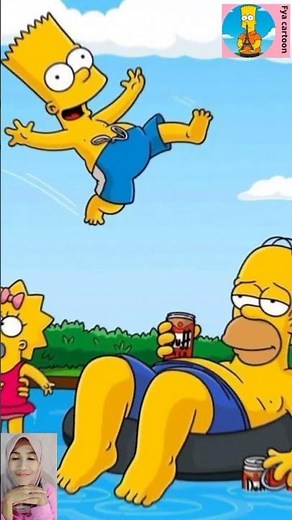 The Simpson family goes swimming #simpsons #thesimpsons #shorts