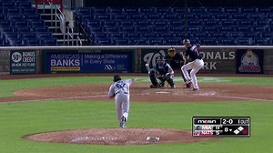 Brett Eibner Ball to Trea Turner