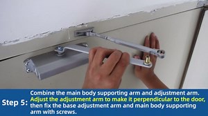 Door Closers Commercial Heavy Duty Automatic Door Closer Residential Grade 3 Spring Hydraulic Door Closer, 6.88" x 1.5" Small, Silver