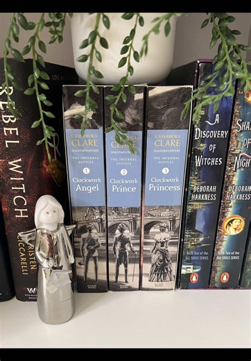 The Infernal Devices completely owns my heart. A love triangle done with actual depth and pain, not just drama. The 1800s London setting makes the writing feel so immersive and authentic, the magic system is so original, and the found family in this series?? Unmatched. I got so attached to these characters it actually hurt — and that bittersweet ending will stay with me forever. Easy five stars. I will recommend this series until the day I die. #TheInfernalDevices #CassandraClare #FiveStarRead