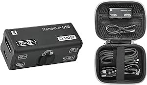 Sipeed NanoKVM-USB Operations Maintenance Server Tool Kit, Multi-Device Collaboration, Finger-sized 4K USB KVM for Server SBCs, USB A Switcher 1080P Video Capturer, 4K HDMI IN/Loop Out (KVM Full Kit1)