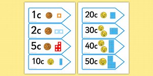 Number Shape Price Labels with Euros