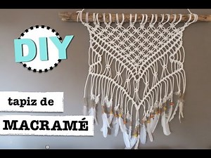 DIY | como hacer macrame decoracion pared | tapiz