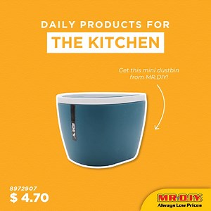 2.8K views · 12 reactions | Tiny dustbin, big impact! ️✨ Stay tidy while whipping up culinary magic with our stylish mini dustbin. Choose between pastel green, dark green and red. #MRDIY #DailyProductsForEveryone #AlwaysLowPrices #MRDIYTrivias #Trivias | MR DIY | Facebook
