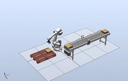 ABB仿真Robotstudio软件-机器人简单码垛教学视频制作过程（无声）