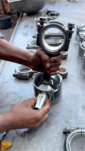 Piston connecting rod fixing #rebuild #repair #how #engine #shortsfeed #mechanical #shortsviral #yt