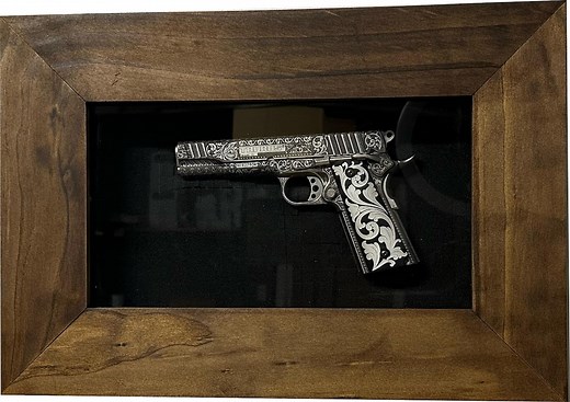 Gun Display Cabinet With Magnetic Lock, Rubberized Mount, Customizable Foam, Handmade in USA by Bellewood Designs - Etsy