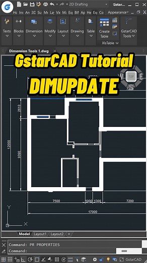 Update dimension style with one click in GstarCAD! #CAD #GstarCAD #designtips | GstarCAD