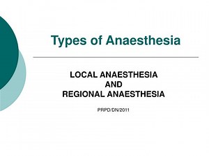 Types of Anaesthesia - SlideServe