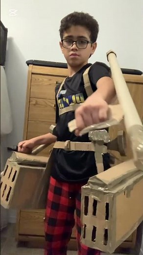 My homemade odm gear with thunder spears #cardboardmodel #anime #aot #cardboardproject #shorts #diy