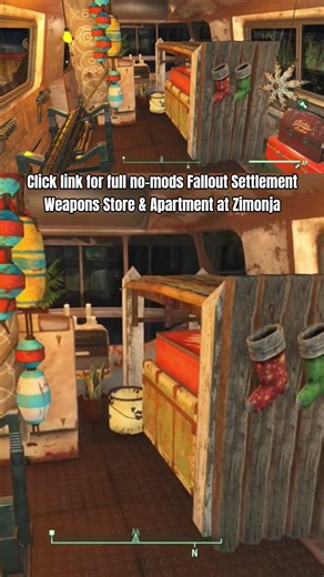 Outpost Zimonja Weapons Store no mods Fallout 4 Settlement