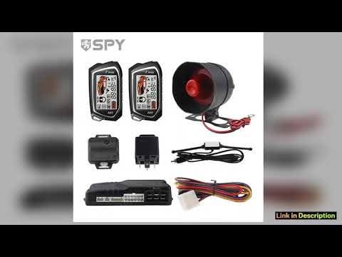 SPY Universal 2 Way LCD Car Alarm System Antihijacking Remote Starter Keyless Entry Autolock Door C