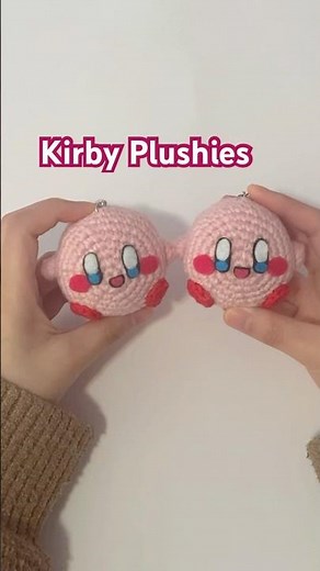 Crochet Kirby Plush Keychain