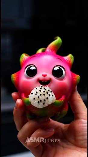 Satisfying Dragon Fruit Eating ASMR 🍍 | Cute Baby Food Sounds