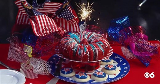 A festive firework cake from Virginia Egg Council
