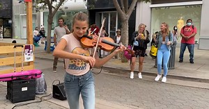 Karolina Protsenko's Street Performance Of 'Dance Monkey' On Violin
