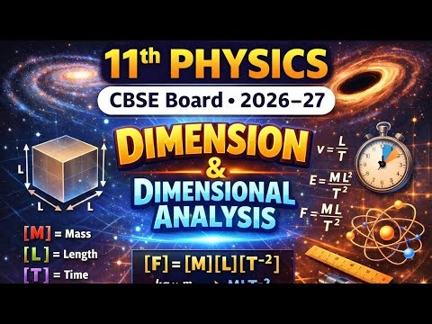 11th Physics Dimension and Dimensional analysis
