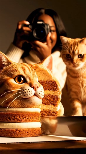 Is This a Real Cat or a Cake 🤯✨ Golden Cat Illusion ASMR | Frozen Wonders ASMR