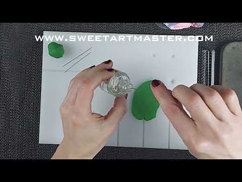 How to make gum paste leaves and petals on a wire?