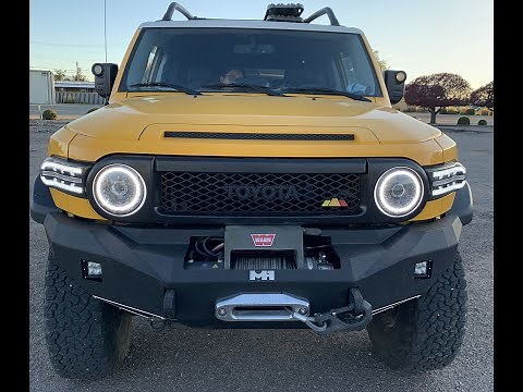 GREAT DIY Amerilite Halo headlight install with wiring - Toyota FJ Cruiser 2007 - 2013