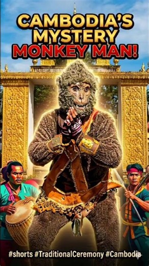 Meeting the Monkey Man of Cambodia #shorts #monkeyman #cambodiaculture