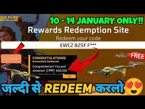 FREE FIRE REDEEM CODE TODAY 11 JANUARY |FF REWARDS REDEEM CODE | FF REDEEM CODE TODAY 11 JANUARY