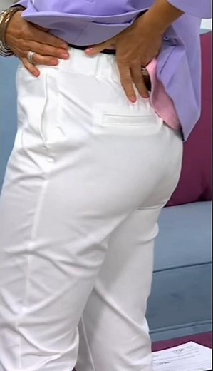 QVC host Amy Stran modeling pants 0474
