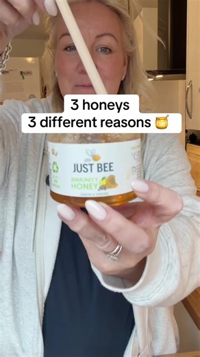Just Bee Honey Trio for daily wellness routines 🍯 functional honey blends for immune support, gut health support and sleep routine, probiotic honey, vitamin enriched honey and natural alternatives to capsules. @Just Bee Honey #guthealth #immunesupport #sleeproutine #wellnessroutine #tiktokmademebuylt