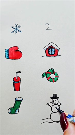 วาดรูปธีมคริสต์มาส​จากตัวเลขแบบง่ายๆ #วาดรูปจากตัวเลข #คริสต์มาส​#Drawwithnumbers​#artidears​ #Christmas #sketchdrawing​#marimesart | Marime's Art