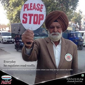 21K views · 157 reactions | Don't be surprised if you happen to be in Amritsar and come across an elderly gentleman who gently pulls away traffic from the roads! #RajnigandhaPearls salutes this inspiring citizen’s determination to bring about good change in society. To read his story, click: https://bit.ly/2EOxjCf | Rajnigandha Silver Pearls | Facebook