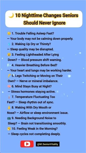 🌙 10 Nighttime Habits Secretly Warning Seniors About Their Health