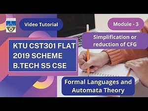 KTU PCCST302|CST301 FLAT|S5 CS|Module 3 Part 7|Simplification or reduction of CFG
