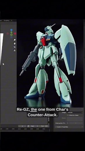 I do draw from memory when modeling Gundam too! #gundam #blender #gunpla