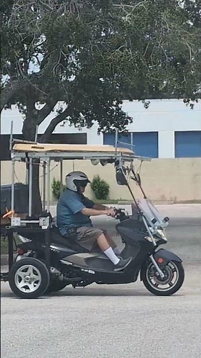 Motorcycle Trike Pulls Trailer Sets Up At Fleamarkets