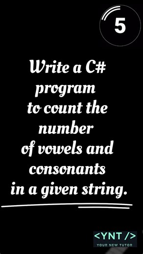 Day 3/30 C# Interview Series | Count Vowels and Consonants in C# | Must-Know Question