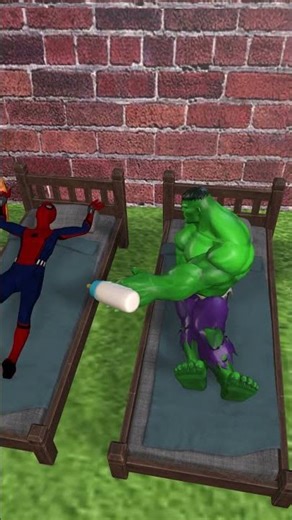 Scary Teacher Hulk and Spiderman Where did all the blankets go?