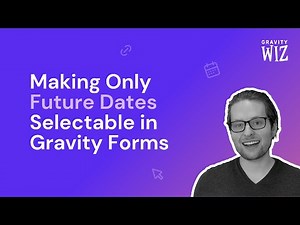 Make Only Future Dates Selectable When Using the Gravity Forms Datepicker