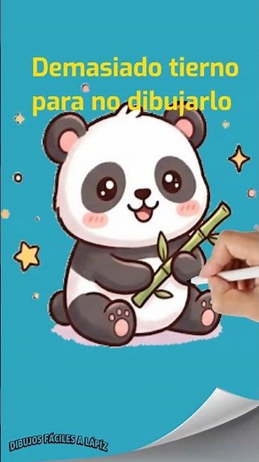 Cómo dibujar un oso panda kawaii tierno y con flojera 🐼💤 Dibujos fáciles a lápiz
