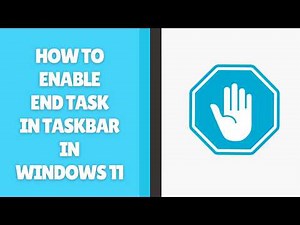 How to Enable End Task in Taskbar in Windows 11