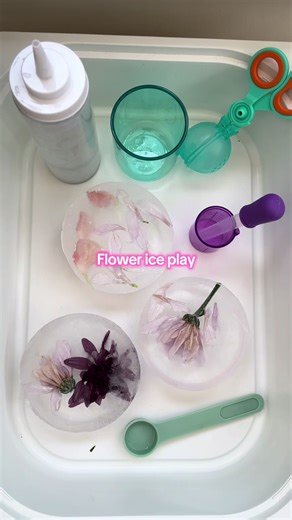 Engaging Sensory Play with Flower Ice Experiment