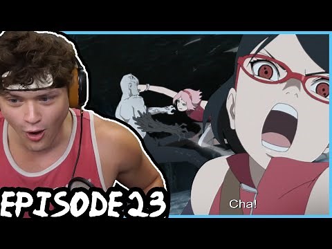 SASUKE, NARUTO, SAKURA & SARADA VS SHIN FINAL FIGHT! || Boruto REACTION: Episode 23