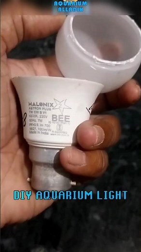 How To Make Aquarium Light At Home | DIY Fish Bowl Light | Led Light For Fish Tank #shorts #fishing