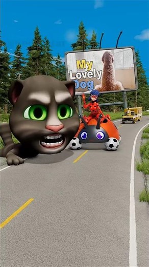 Strange Cars vs Monster Tom Cat – Epic Destruction 🔨🚗 #shorts
