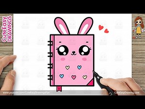 How to Draw a Cute Notebook - Easy for Kids and Beginners - Videos For Kids