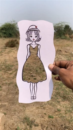 Simple woman fashion design dress and cap shorts dress paper cutting #shorts #trending #viral