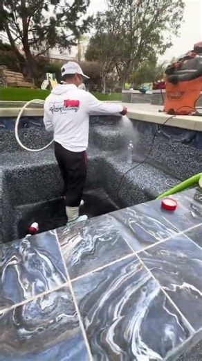 Acid wash on that Yosemite Finish fyp fypviral... #Shorts #primetimepoolplastering