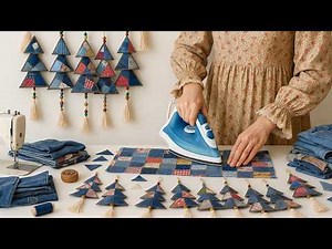 Great Job! Easy Denim Trees from Old Jeans and Shirts!