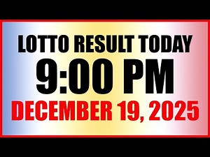 Lotto Result Today 9pm Draw December 19, 2025 Swertres Ez2 PCSO