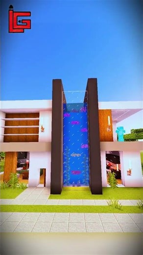 Aquarium house in Minecraft 😲 #minecraft #shorts #viral #shortsfeed