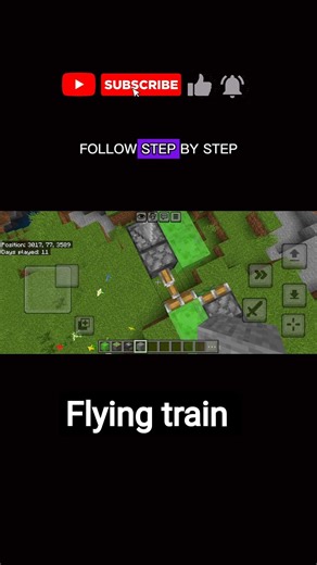 make this flying train ll minecraft ll #minecraft #gaming #shorts #viral